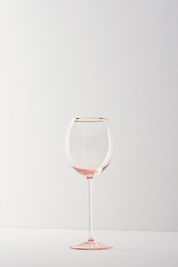 Gilded Rim White Wine Glass | Anthropologie (US)