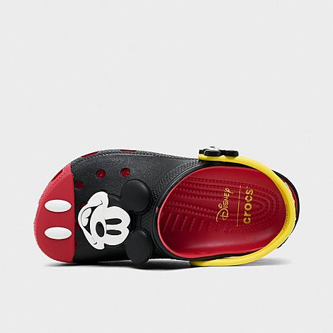 Crocs Little Kids x Disney Mickey Mouse Classic Clog Shoes in Black/Red Size: 3.0 | JD Sports (US)