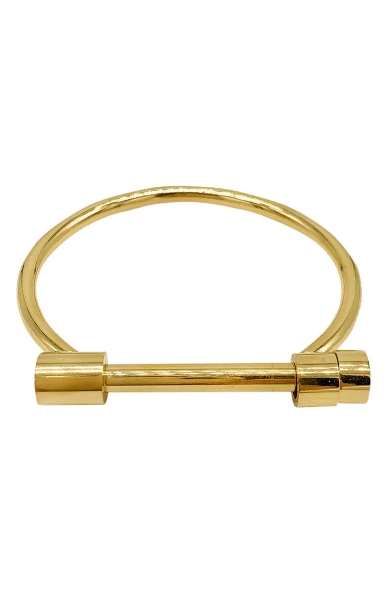 Adornia 14K Yellow Gold Plated Sterling Silver Screw Cuff | Nordstromrack | Nordstrom Rack