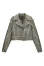 Oversize faux leather biker jacket | PULL and BEAR UK
