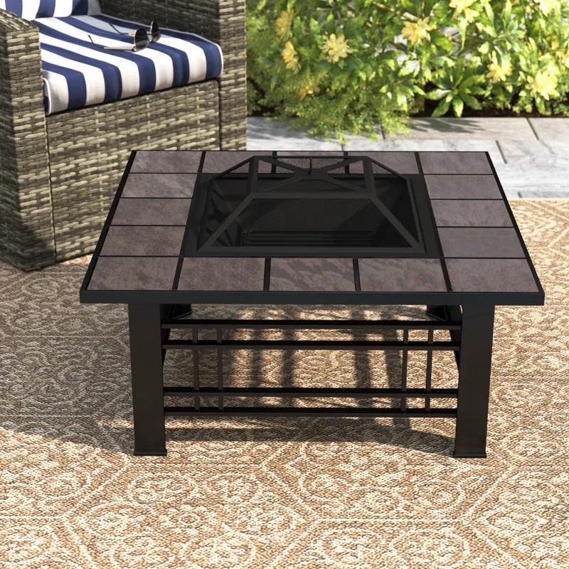 Adreanna Steel Wood Burning Fire Pit Table | Wayfair North America