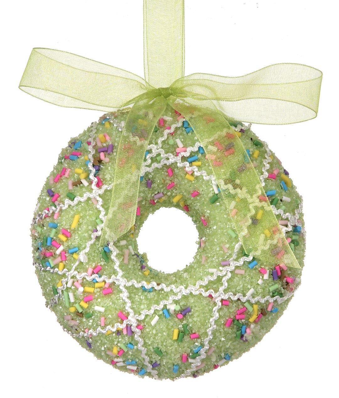 Green Doughnut Ornament Sprinkles Doughnut Ornament Doughnut With Icing Decor Donut Decor Donut O... | Etsy (US)
