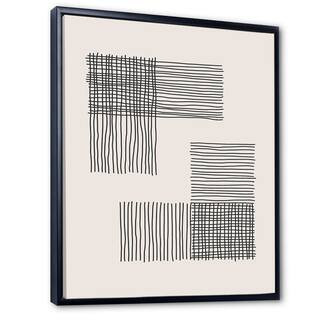 Designart - Minimal Geometric Compostions Of Elementary Forms XXI - Modern Canvas Wall Art Print in Black Frame | 30" x 40" | Michaels® | Michaels Stores