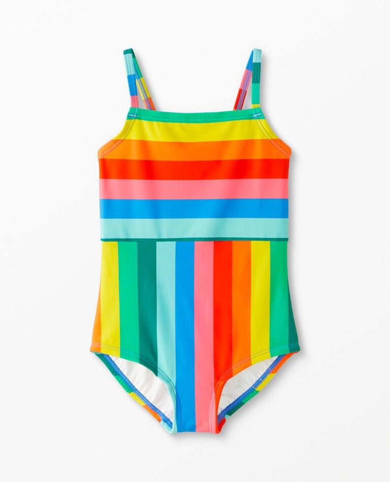 Rainbow Stripe One Piece Swimsuit | Hanna Andersson