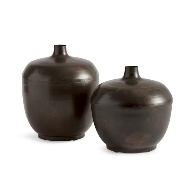 Bronze Metal Vessels, Set of Two | Grandin Road | Grandin Road