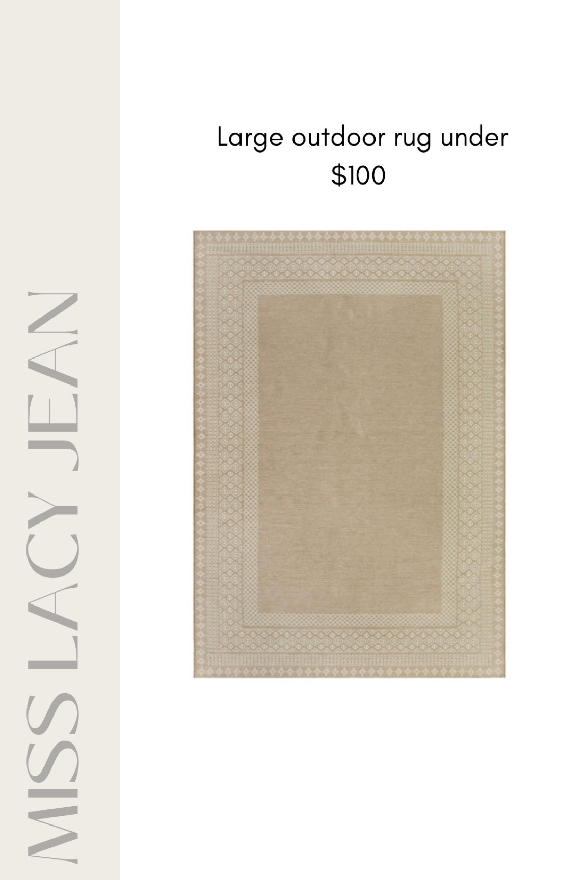 Large outdoor area rug under $100
Patio 

#LTKhome #LTKFind #LTKunder100