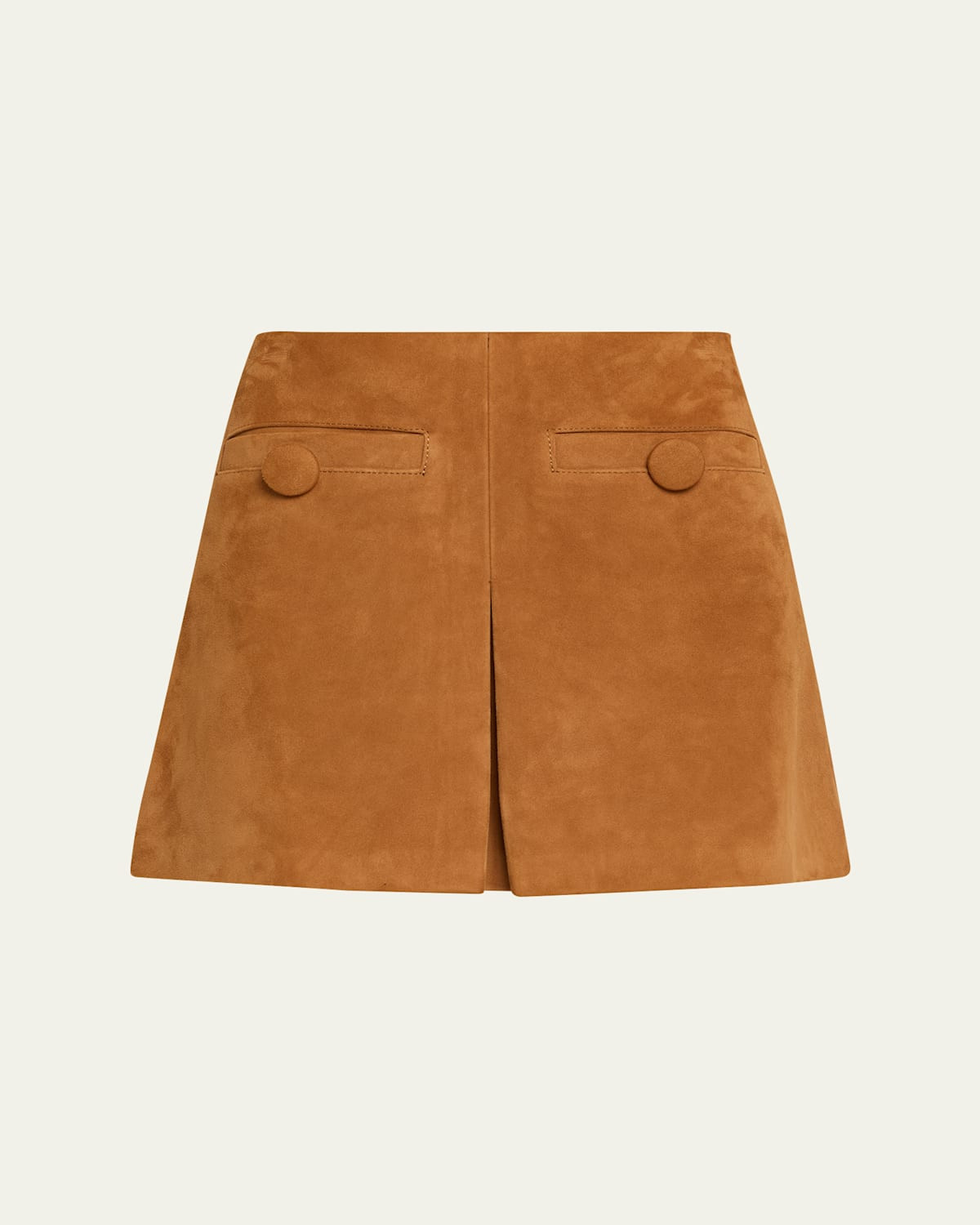Suede Pleat Mini Skirt | Bergdorf Goodman