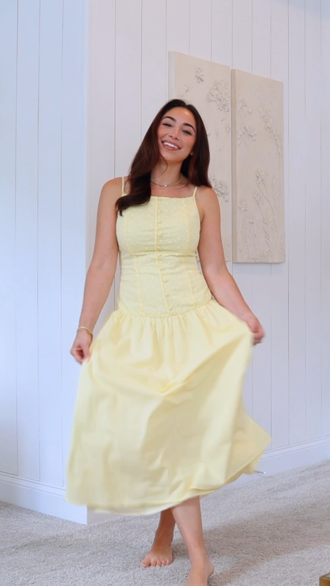 The "IT" dress of the season! 🍋 This buttery yellow eyelet maxi from Target is under $40 and looks exactly like the $100+ versions from Free People and Abercrombie. It’s so flattering and perfect for vacation or brunch! 🥂
I’m wearing a size small—fits true to size with the prettiest corset-style detailing.

#LTKunder50 #LTKunder100 #LTKseasonal #TargetStyle #DesignerDupe #SpringDress #ButterYellow #LuxeForLess

#LTKmomlife #LTKgrwm #LTKMothersDay