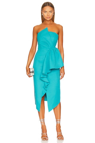 ELLIATT Reception Dress in Turquoise from Revolve.com | Revolve Clothing (Global)