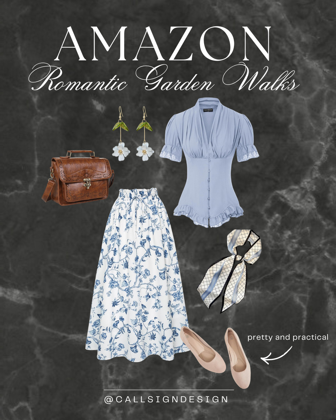 Fulfill your garden romance fantasies with this lovely floral skirt, satin hair ribbon, and comfortable ballet flats. Perfect for an afternoon stroll. 

 #LTKdayinmylife #LTKgrwm #LTKootd