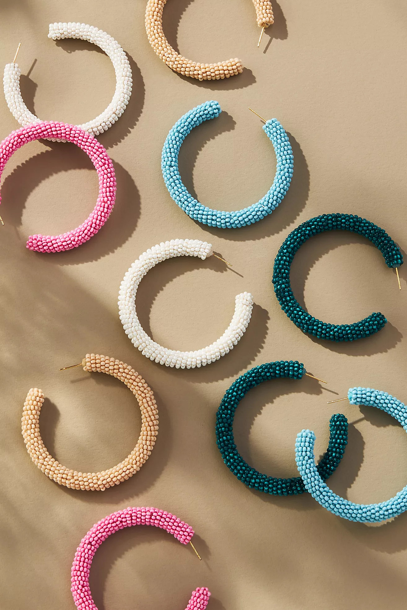 Vickie Beaded Hoop Earrings | Anthropologie (US)