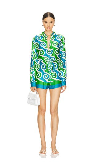 Qu Romper in Swirl Print | Revolve Clothing (Global)