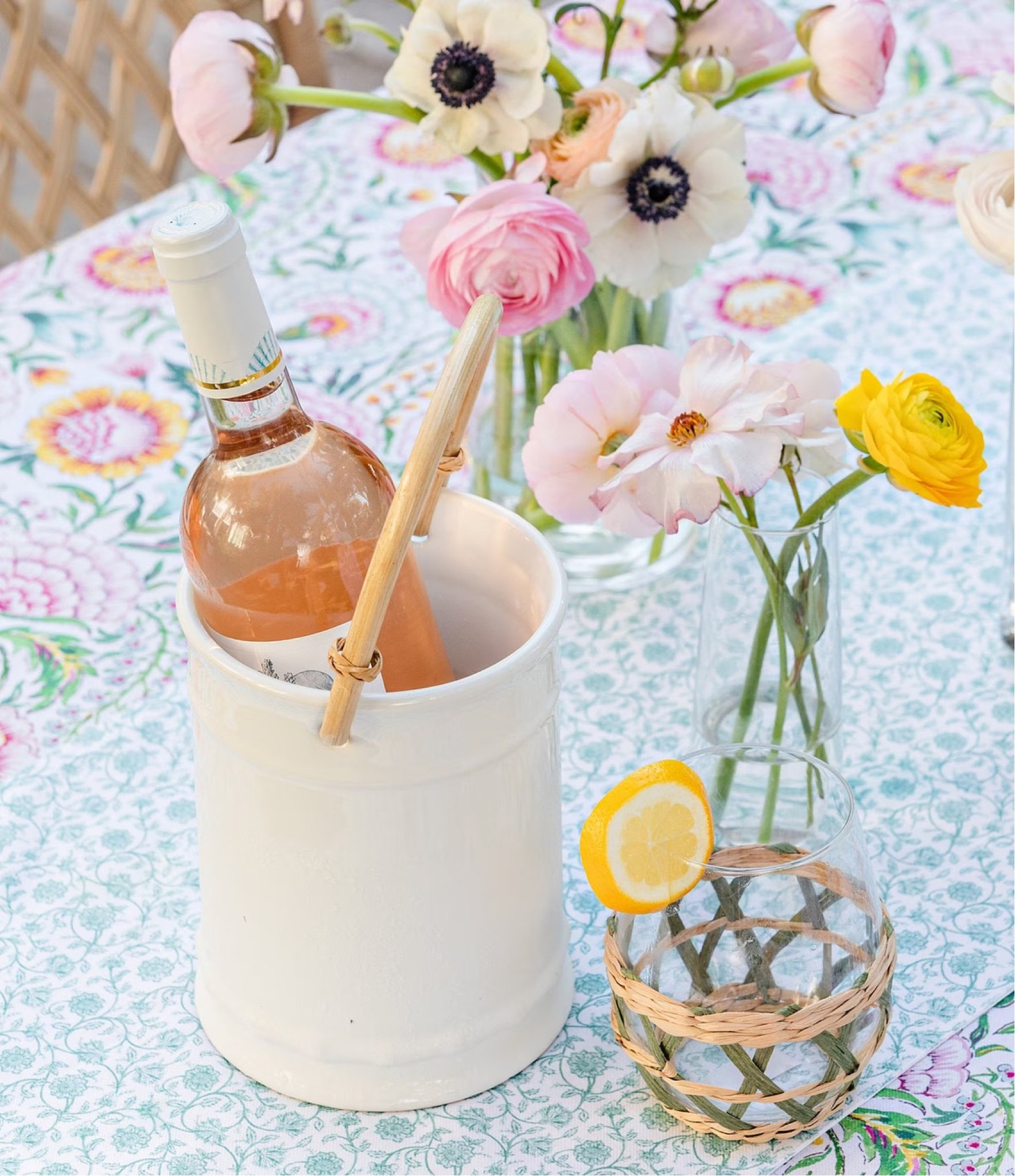 Wine chiller, spring decor, bamboo wine bucket, spring entertaining, outdoor entertaining, spring tablescape, Easter decor grandmillennial style 

#LTKsalealert #LTKunder50 #LTKhome