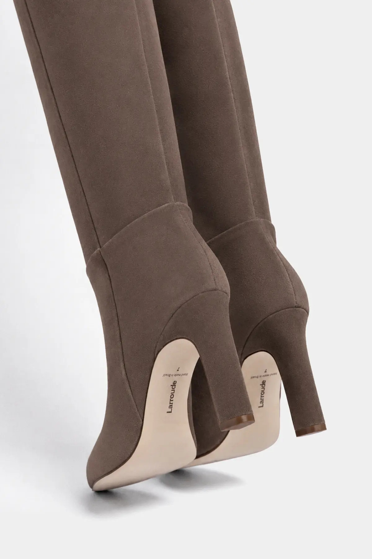 Cindy Hi Boot In Burnt Umber Suede | Larroude