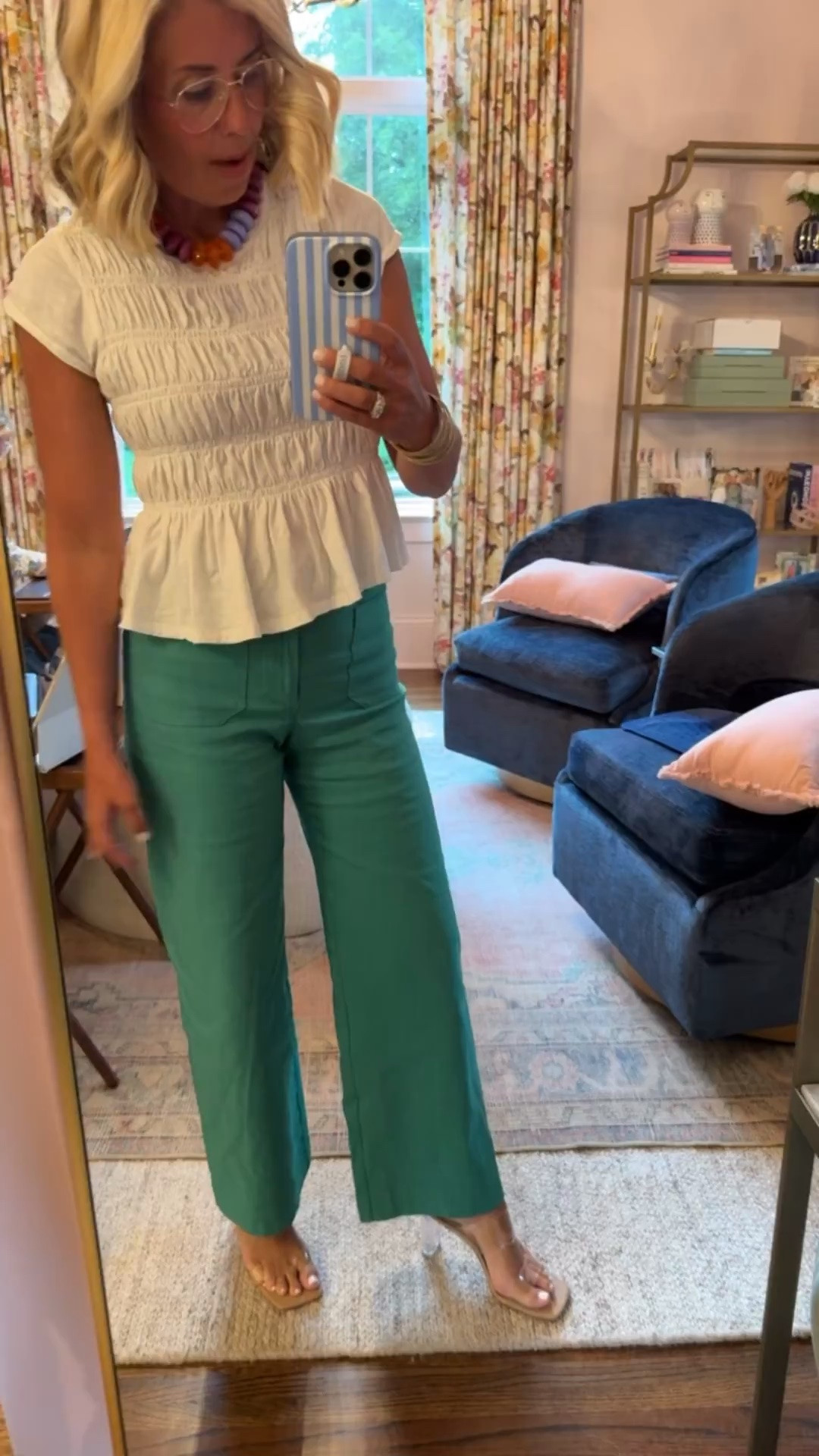 This is the shoe every closet needs! So comfortable and they never go out of style. 
Top - xs
Colette - 26 
Shoes - 8 

 *Use my code Catherine20 at A+B
 *Use code Mixandmatchmadness at Loopy


#LTKootd #LTKdayinmylife #LTKOver40