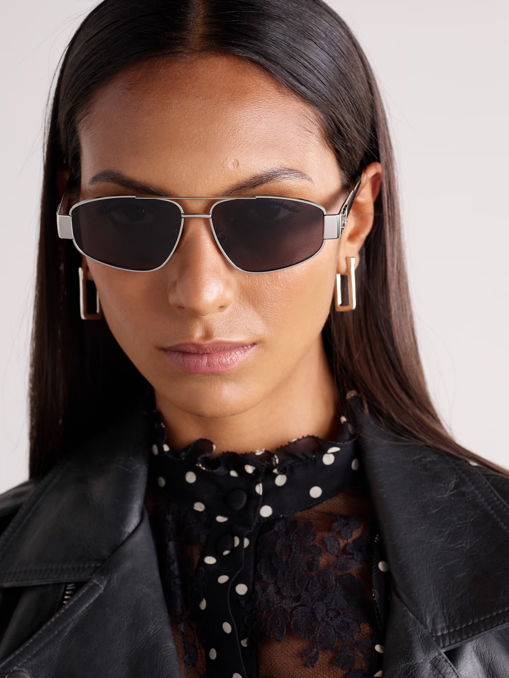 Triomphe aviator-style silver-tone and acetate sunglasses | NET-A-PORTER (US)