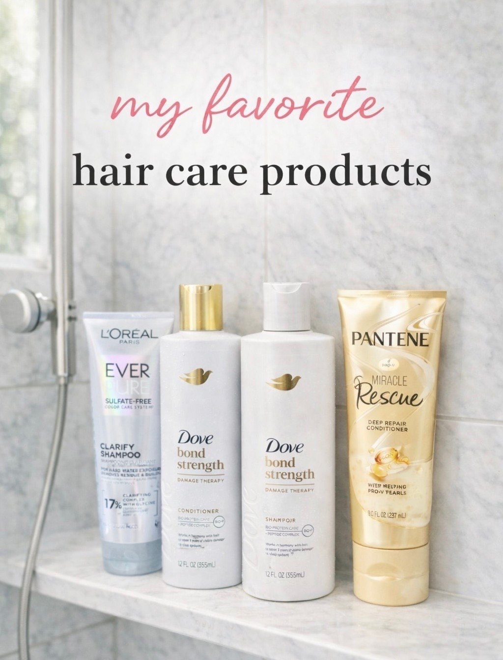 My Favorite Hair Care Products 🚿💁🏼‍♀️

hair care routine, drugstore hair care, affordable hair products, favorite hair products, healthy hair routine, shampoo and conditioner, hair repair products, damaged hair care, deep conditioning treatment, haircare essentials, everyday hair routine, soft shiny hair, beauty routine, shower essentials, hair care favorites, smooth hair tips, strong healthy hair

#LTKselfcare