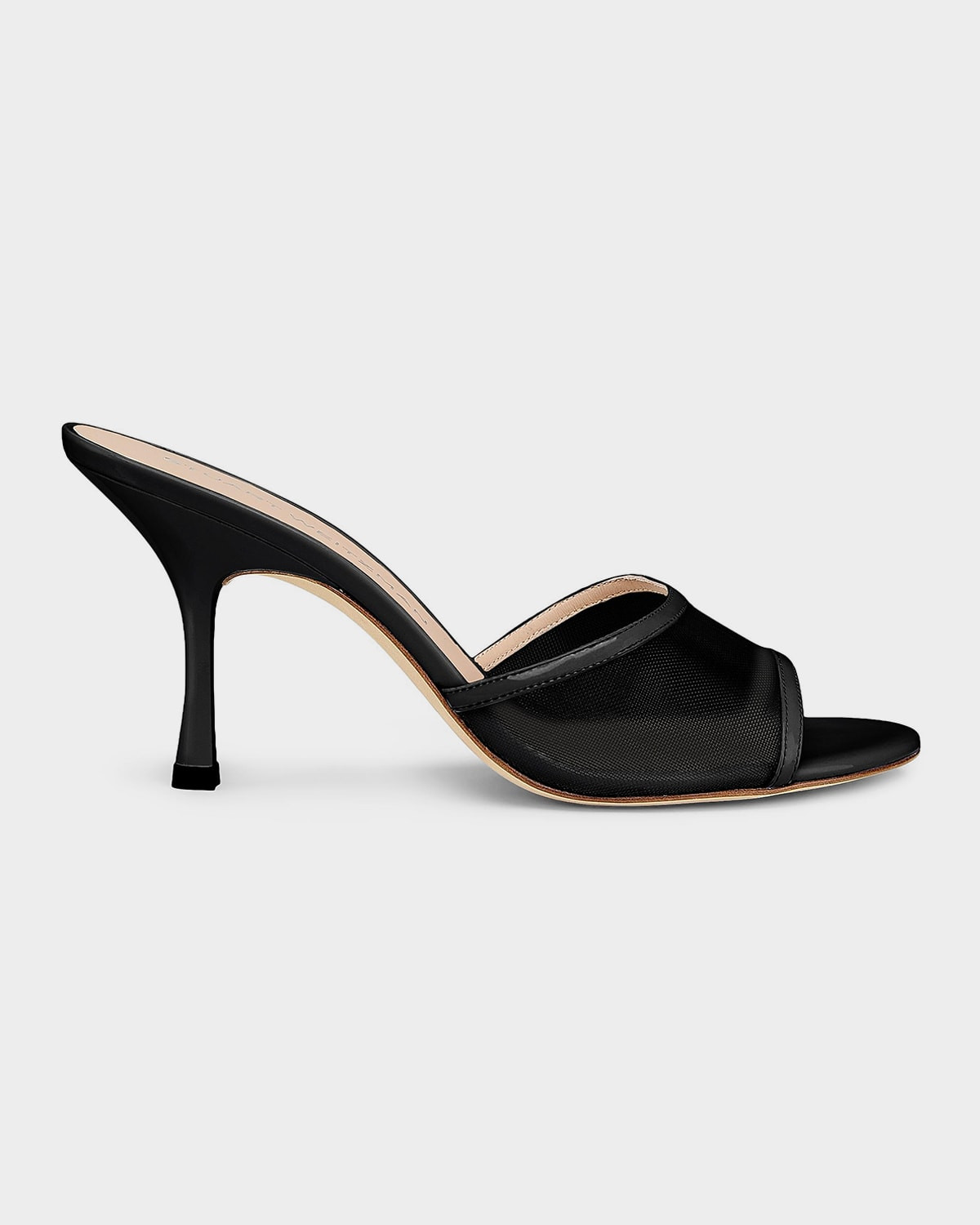 85mm Bareitall Mesh and Patent Leather Sandals | Neiman Marcus