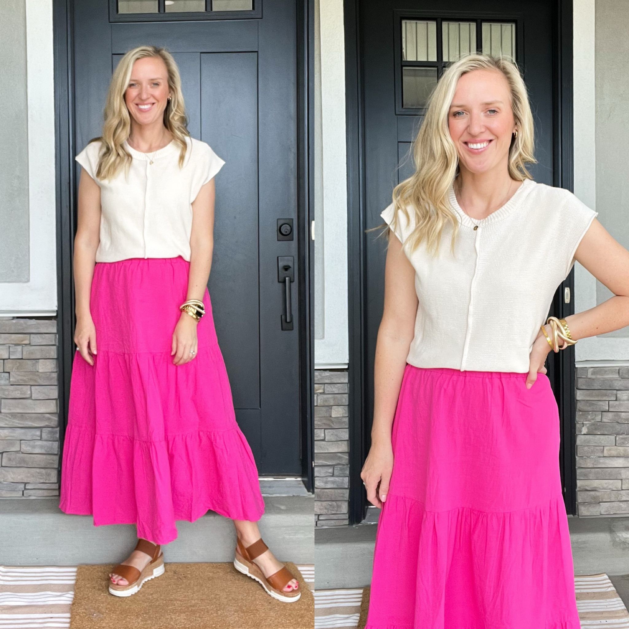 Amazon free people lookalike sweater top  and spring skirt, size medium. 

#LTKfindsunder50 #LTKstyletip #LTKSeasonal