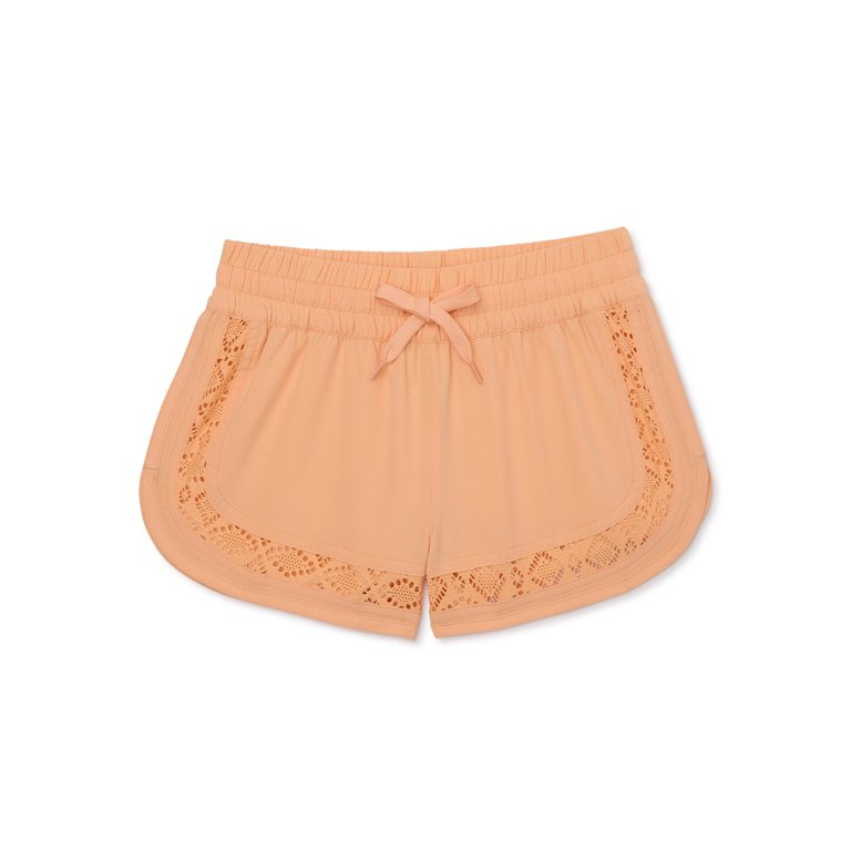 Wonder Nation Girls Crochet Swim Shorts with UPF 50+, Sizes 4-18 & Plus | Walmart (US)