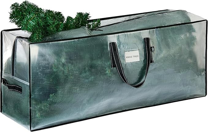 VENO Clear Christmas Tree Storage Bag - Fits 7.5 Ft Artificial Trees, Heavy Duty Large Bags with ... | Amazon (US)