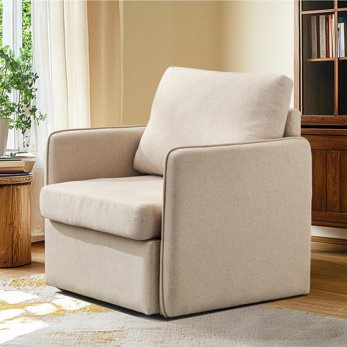 Swivel Accent Chair,Comfy Single Sofa Chair With Storage,Modern Arm Chair For Living Room,Fabric ... | Target