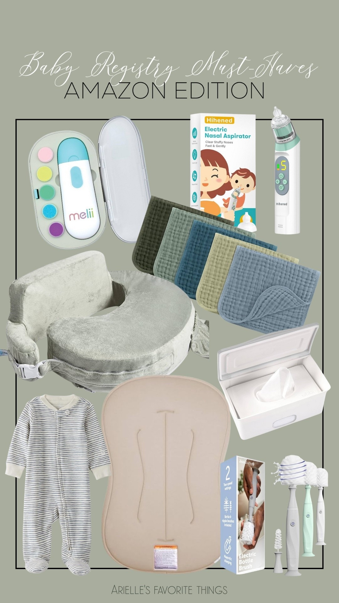 Now that my newborn is 6 weeks old, I want to share my top baby registry items with you. This will be part 1 of 2, but these are things I use every single day and they make life so much easier. 

1. Melii Baby Nail Buffer: (this is sooooo much easier and faster than a nail file and your baby's nails are going to be growing QUICKLY)

2. Hihened Electric Nasal Aspirator: many people will tell you to get the snot sucker, but it doesn't fit up my newborn's nose. This nasal aspirator is amazing and gets those baby boogies out really quickly and easily. It also plays music.  

3. Muslin Cotton Burp Cloths: ...and lots of them. If you think you have enough, you don't. You'll use them often and wash them even more often.

4. My Brest Friend Nursing Pillow: if you are breastfeeding, this nursing pillow will be a savior to your back. It clips on and is adjustable to your body, supporting baby as they eat. I also highly suggest registering for an extra cover as well as the waterproof cover to put underneath. You'll use the extra cover while the other is in the wash, trust me.  (I'll link the covers here as well)

5. Ubbi Wipes Container: this has a weighted top are so you only pull out one wipe at a time and holds multiple packs of wipes within so you aren't scrambling to get a new pack as often. This is NOT heated - the heated wipes containers can grow mold... yuck.

6. 100% Cotton 2-Way Zip Jammies: Carter's are my favorite, but make sure you buy 2-way-zip pajamas for your baby, because nighttime changes are MUCH easier when you don't have to totally undress them every time. They will also prefer staying warmer. 

7. Snuggle Me Organic Lounger: I love this because it holds them and makes them feel secure and it's a place to lay baby down around your home. I also purchased an extra cover for this. (Blow outs happen and then you need to wash covers, trust me)

8. Joolbaby Automatic Bottle Brush: This makes bottle washing a breeze. The charge lasts a long time as well! Don't forget to register for some replacement heads.    

Look out for Baby Registry Must-Haves Part 2 

#LTKFamily #LTKBaby #LTKBump