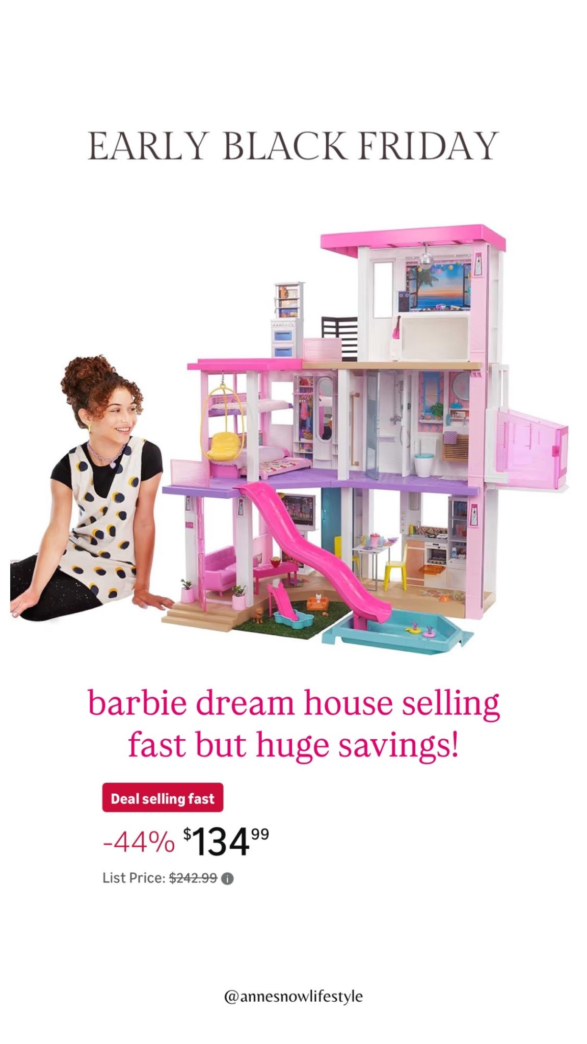 barbie dream house selling quick!! huge savings amazon black friday 

#LTKGiftGuide #LTKKids #LTKCyberWeek