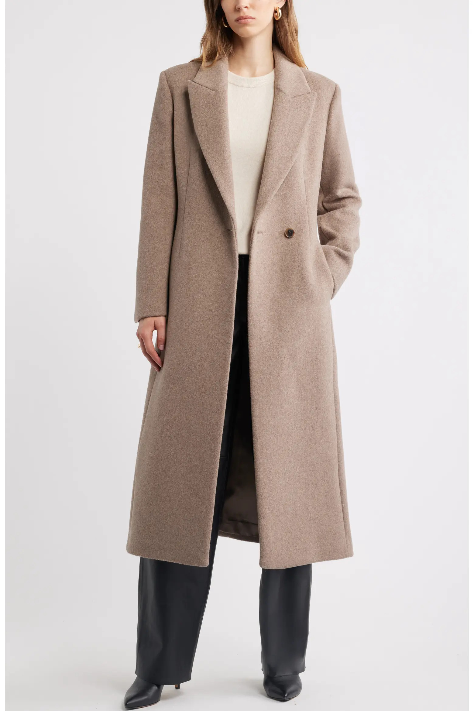 Sculpted Wool & Cashmere Blend Coat (Women) | Nordstrom | Nordstrom
