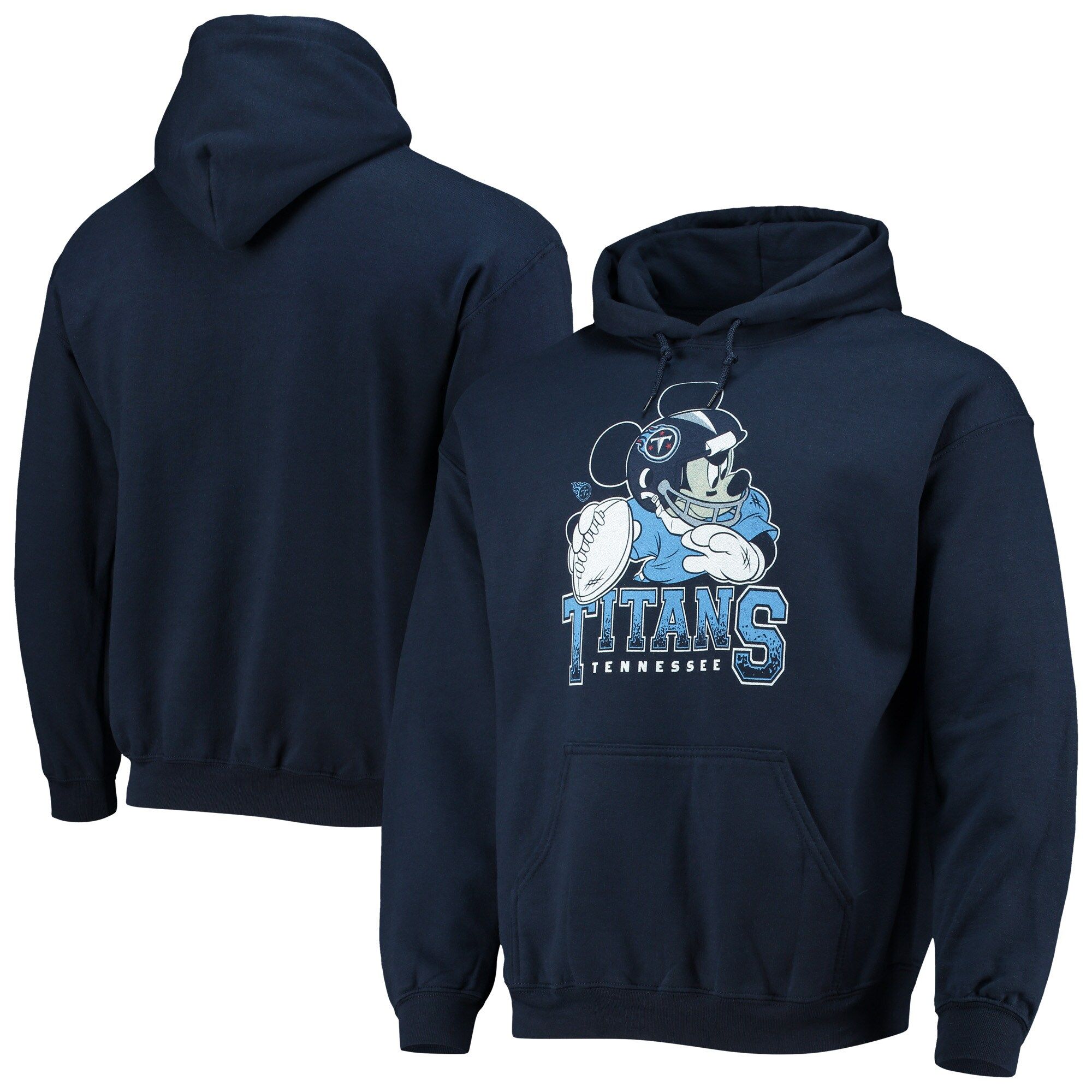 Tennessee Titans Junk Food Disney Mickey Quarterback Pullover Hoodie - Navy | Fanatics