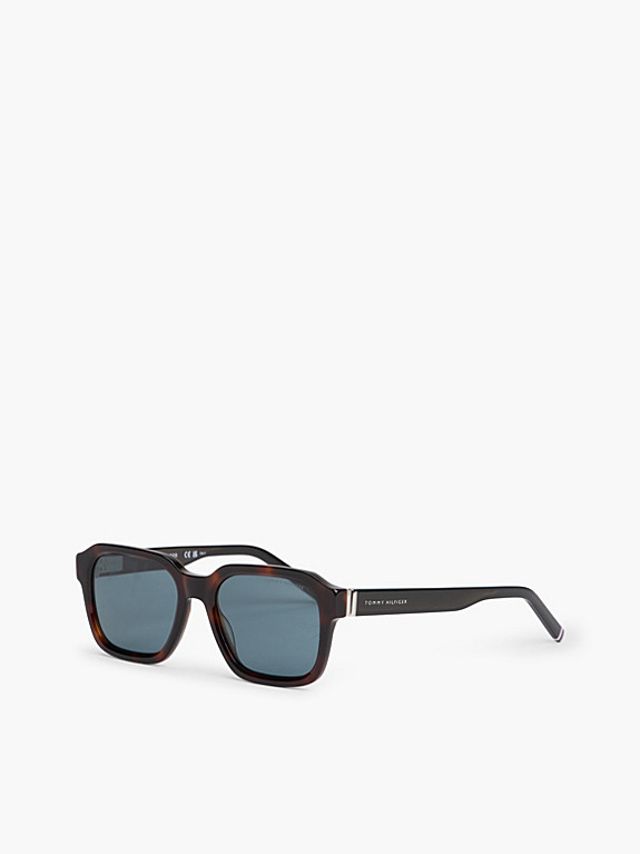 Signature Tip Square Sunglasses | Brown | Tommy Hilfiger | Tommy Hilfiger UK