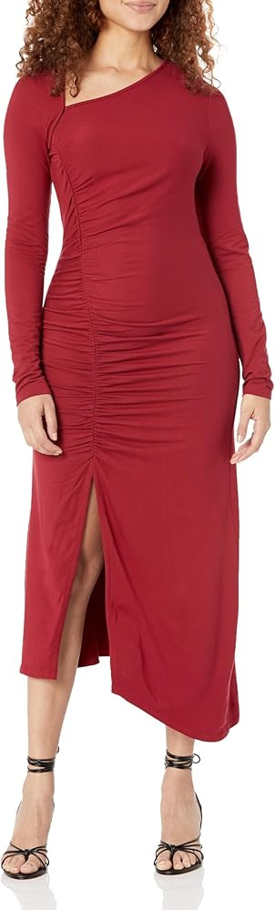 The Drop Women's Rhubarb Ruched Front Asymmetric Neck Maxi by @bhampton | Amazon (US)