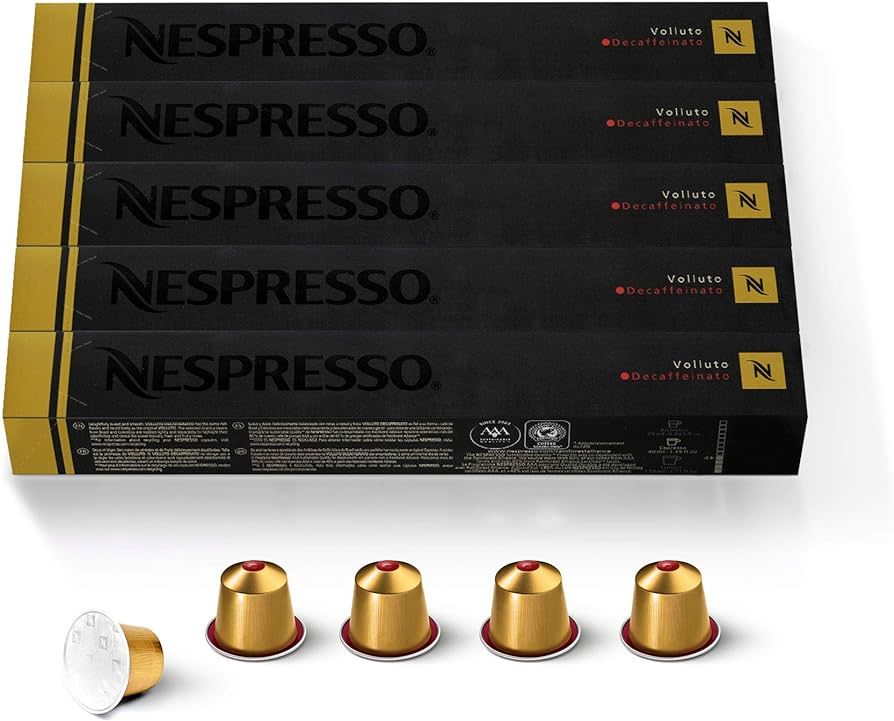 Nespresso Capsules OriginalLine, Volluto Decaffeinato Mild Roast Coffee, 10 Count (Pack of 5) Cof... | Amazon (US)