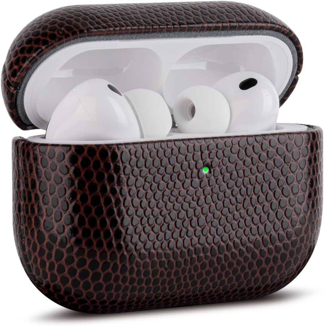 Handmade Case - for AirPods Pro 3 Case Cover - Selected Vegan Leather, Lizard Skin Texture, Drop ... | Amazon (US)