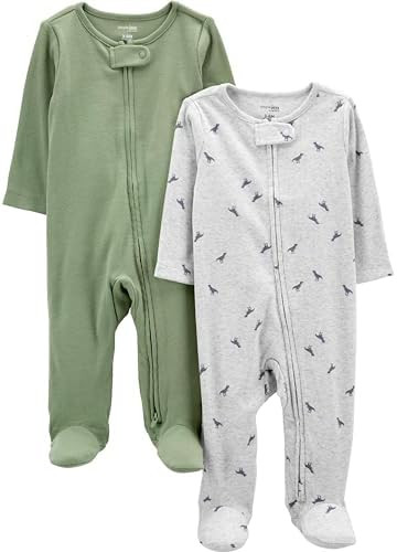 Simple Joys by Carter's unisex baby 2-pack 2-way Zip Textured Sleep and Play | Amazon (US)
