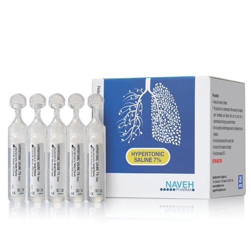 NAVEH PHARMA 7% Hypertonic Saline Solution for Nebulizer - 25 Single-Use Ampoules for Airway Mois... | Amazon (US)