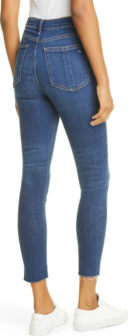 rag & bone Nina High Waist Raw Hem Ankle Skinny Jeans | Nordstrom | Nordstrom