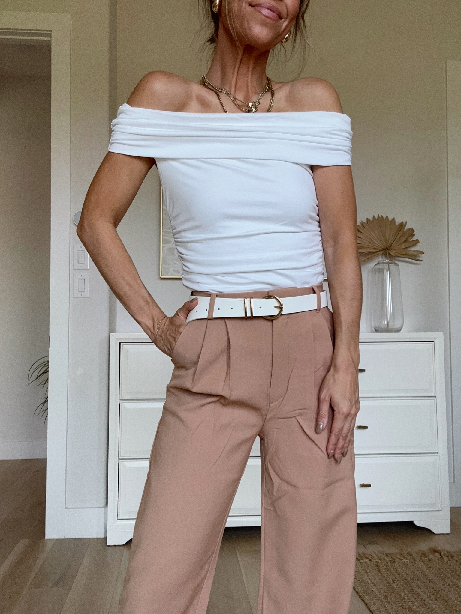 Cotton-Modal Off-Shoulder Top