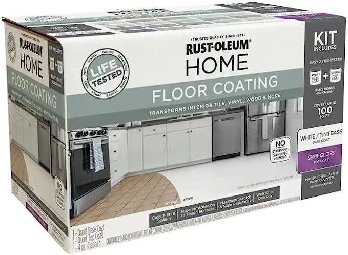Rust-Oleum 100806 Home Floor Coating Kit White | Amazon (US)