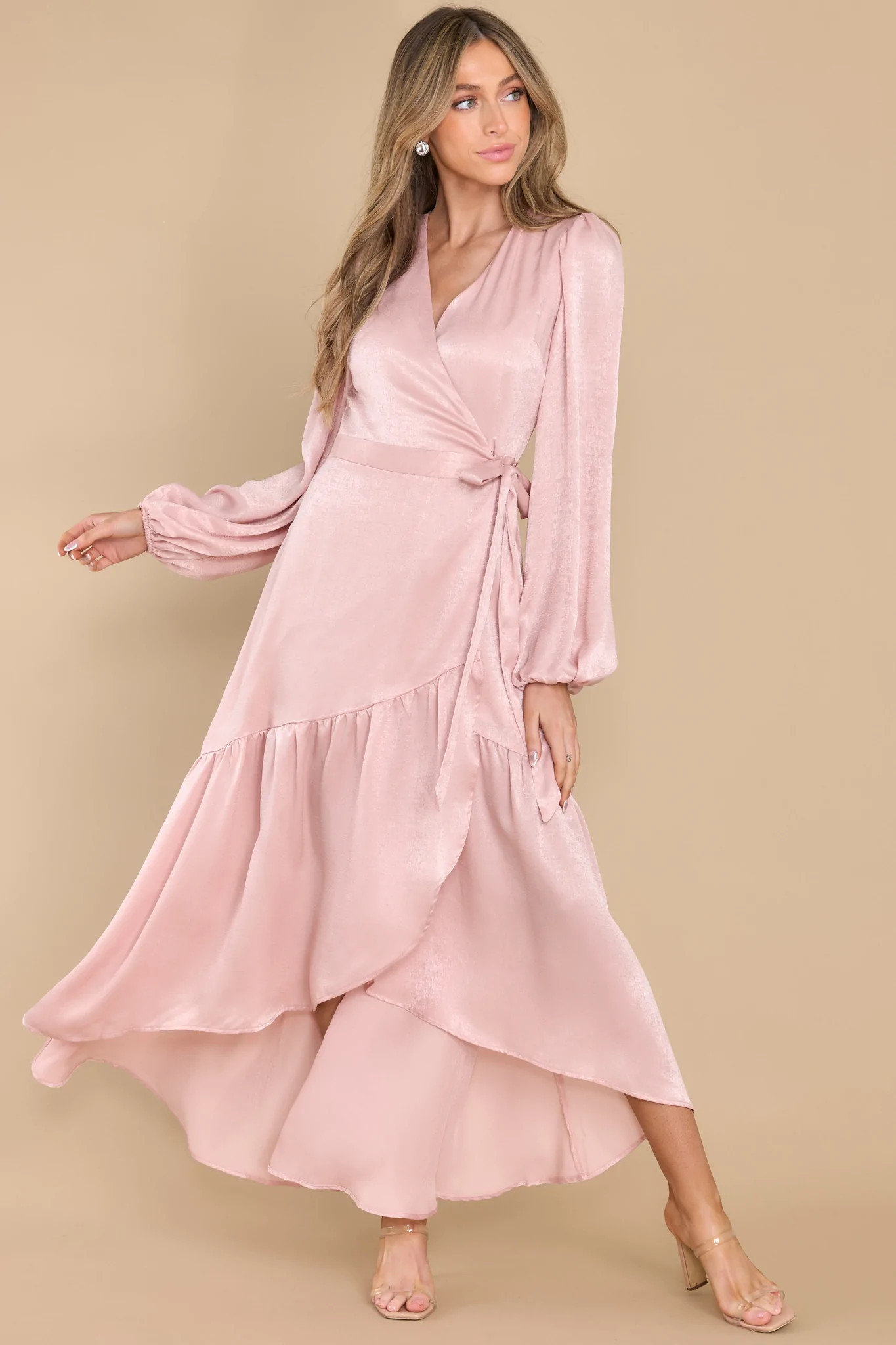 You Enchant Me Dusty Pink Maxi Dress | Red Dress 