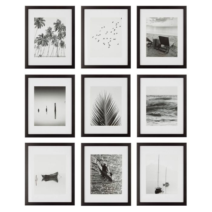 (Set of 9) 11" x 14" Gallery Grid Kit Black - Instapoints | Target