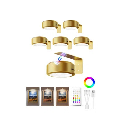 Picture Lights for Wall, Rechargeable Battery Magnetic Poster Lights,6 Pack | Wayfair North America
