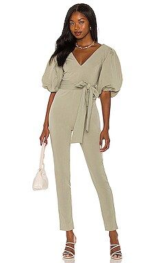 MAJORELLE Enza Jumpsuit in Sage Green from Revolve.com | Revolve Clothing (Global)