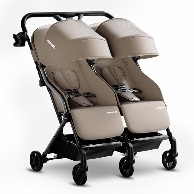 Mompush Lithe Double Stroller for Infant and Toddler, Lightweight Side by Side Twin Stroller, Onl... | Amazon (US)