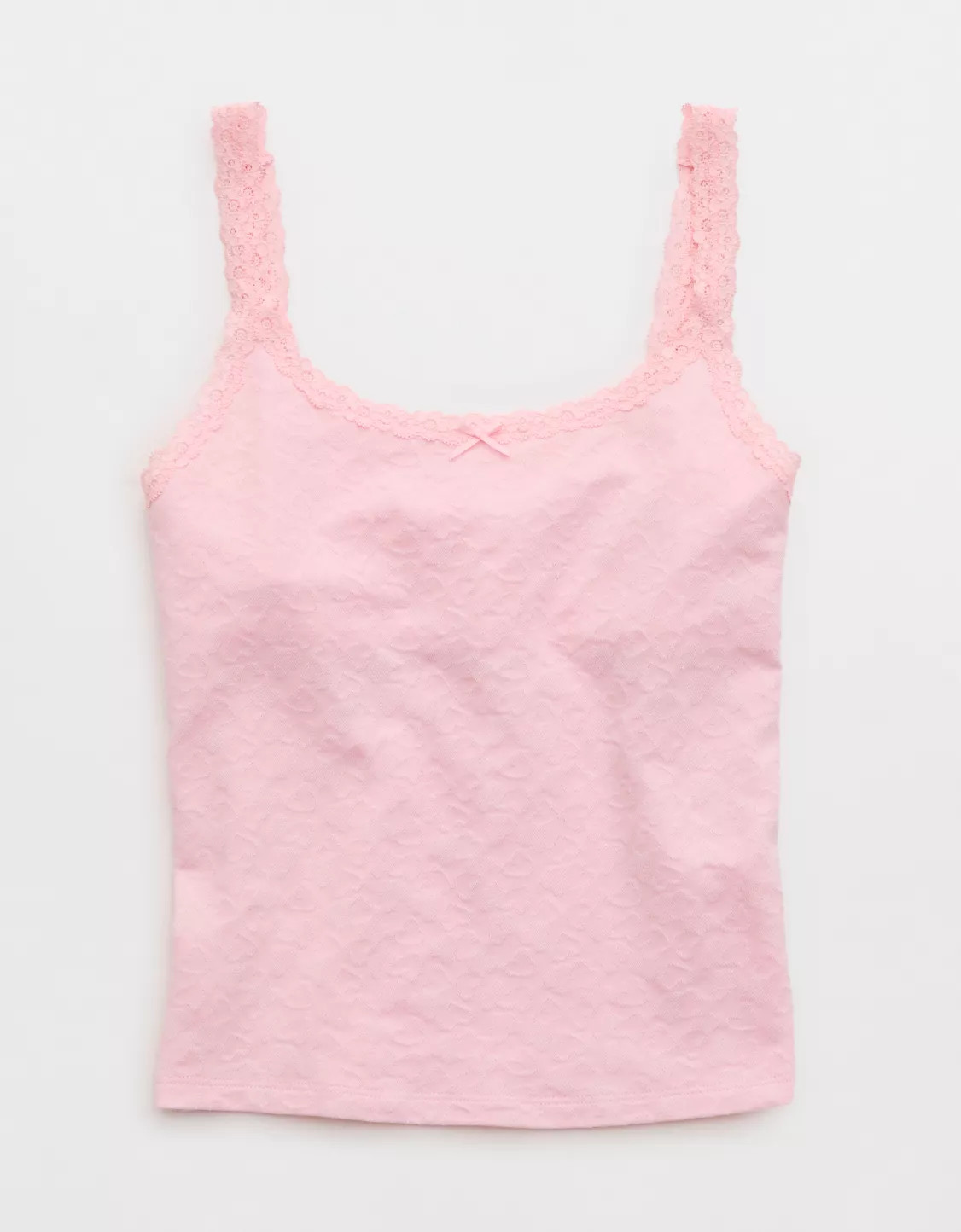 Superchill Cotton Heart Jacquard Tank Top | Aerie