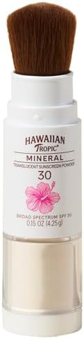Hawaiian Tropic Mineral Powder Sunscreen Brush SPF 30, SPF Powder Sunscreen for Face, Brush On Su... | Amazon (US)