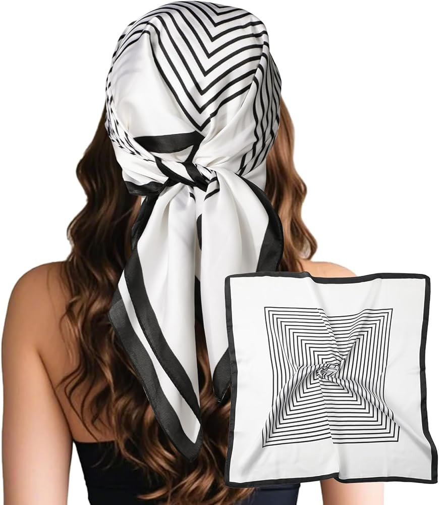 Sumolux Head Hair Scarf for Women Like Satin Silk Scarf Bandana Hair Wrapping Night Large Square ... | Amazon (US)
