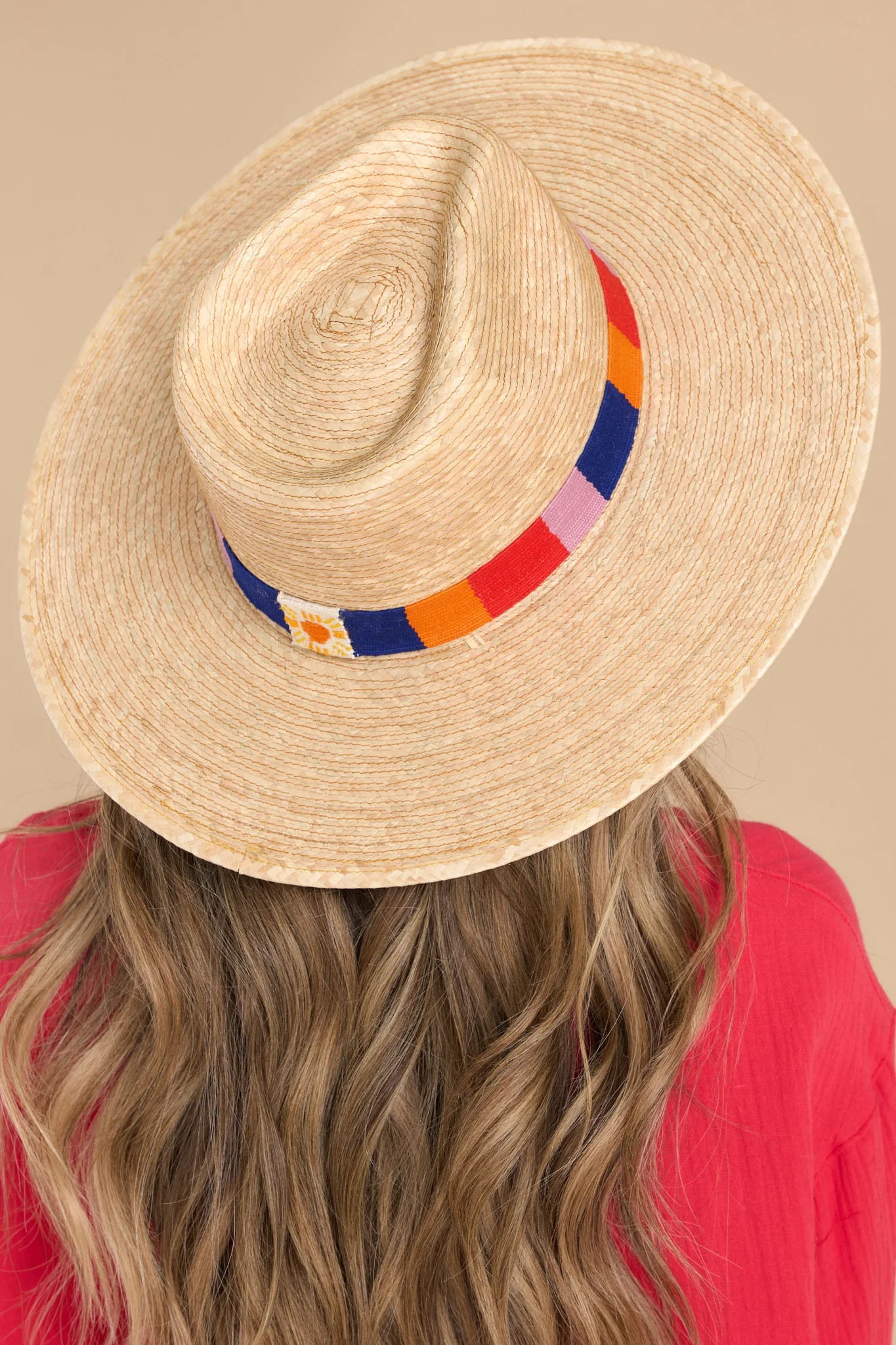 Cristina Natural Palm Hat | Red Dress 