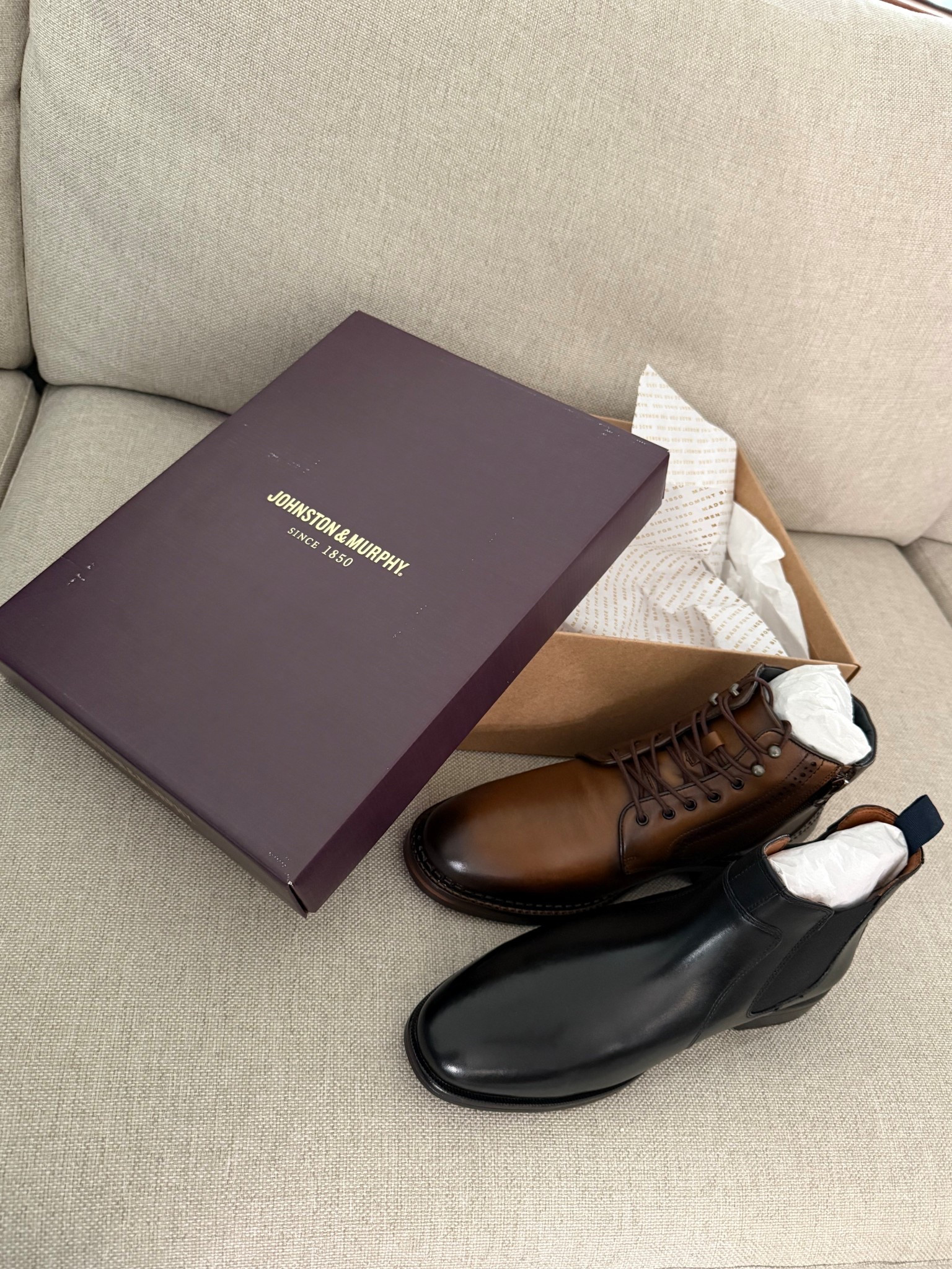 Johnston and Murphy dress shoes/boots for men are a family favorite and Kyle is so excited about both of these pairs! I got them on sale from Dillard’s so be sure to check them out before they sell out! 

#LTKMens #LTKSaleAlert #LTKWorkwear