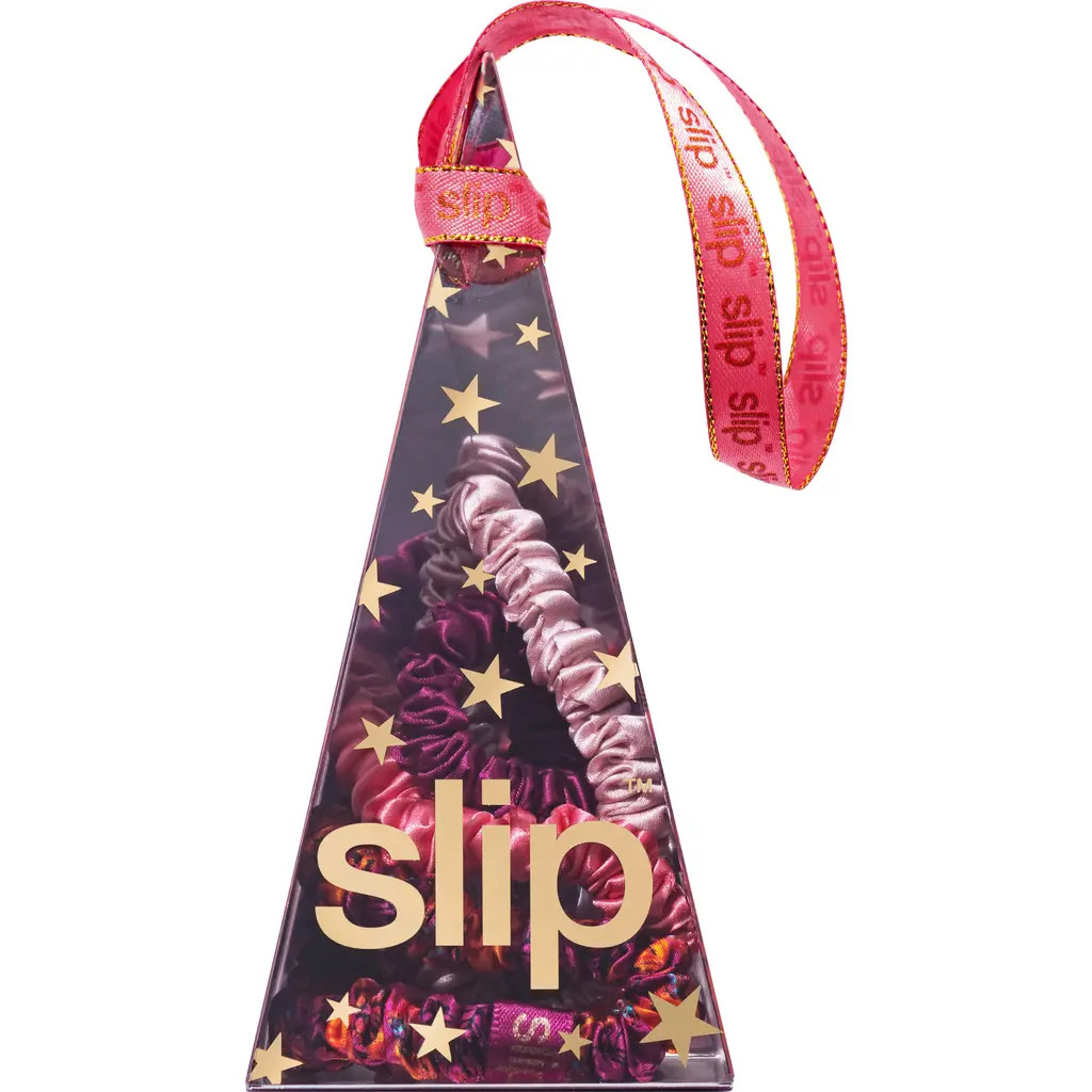 slip Moonflower Ornament Pure Silk Skinny Scrunchie Set in Moonflower Nights at Nordstrom Rack | Nordstrom Rack